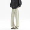 Pantalones de Chándal Pesados Estilo High Street Americano, Marca de Tendencia para Hombre, Nuevos de Otoño e Invierno, Sueltos, Versátiles, Deportivos Casuales, Pierna Ancha, Largos