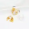 Colgante de Zirconia Incrustada en Oro Real de 18 Quilates que Conserva el Color, Accesorios de Trébol de Cuatro Hojas, Mariposa, Corazón, Pulsera DIY, Colgante para Abalorios D103B