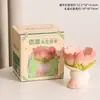 Ramo de tulipanes, decoración de mesa de resina, regalo para el Día del Maestro, arreglo floral para vinoteca, maceta de suculentas para mamá