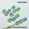 Ojo de Gato Dorado Multicolor Paleta Agujero Recto Cadena para Teléfono Celular DIY Juguete de Moda Accesorios Correa de Muñeca Cadena Material Hecho a Mano Cuentas
