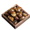Ojo de Tigre Natural Grava de Cristal de Grano Grande Joyería Adornos Decoración Acuario Piedra Rodante Ojo de Tigre DIY