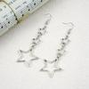 Pendientes Largos de Estrella de Cinco Puntas Huecos de Nueva Moda Transfronterizos con un Toque de Lujo, Estilo Simple y Fresco al por Mayor