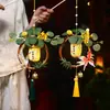 Linterna del Festival de Mediados de Otoño 2026 Modelo Nuevo Tejido de Bambú Hecho a Mano Kit de Materiales DIY Decoración Colgante Linterna Portátil Estilo Antiguo para Exteriores Infantiles