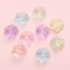 Cuentas dispersas de rosas transparentes de color acrílico, accesorios de joyería hechos a mano, pulsera, material de cadena para teléfono móvil