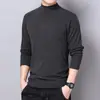 Camiseta térmica de manga longa com gola alta, dupla face, para homens, roupa masculina da moda para estudantes universitários, peça íntima de outono