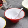 Tigelas de melamina para macarrão, louça especial para lanchonetes de macarrão, tigelas plásticas criativas para macarrão com carne bovina, macarrão de caracol, macarrão de arroz, tigelas grandes para hot pot apimentado, uso comercial
