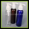 Botella de champú Blue pure Dew de 150 ml, botella redonda para mascotas, botella con bomba de loción, botella dispensadora de gel de ducha
