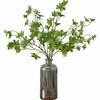 Taobao Tmall suministro al por mayor tienda de decoración del hogar planta de simulación floral hoja verde simulación madera borracha reloj de pared hoja