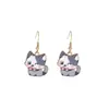 Aretes Divertidos Transfronterizos de Gatito Lindo de Dibujos Animados Aretes Creativos Atmosféricos Aretes de Animales Japoneses y Coreanos Venta al por Mayor Europea y Americana