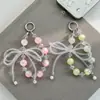 Colgante de Cadena para Teléfono con Lazo de Perlas para Mujer, Accesorio Decorativo para Bolso, Adorno Colgante Creativo Lindo