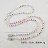 Bolso Cruzado de Perlas Irregulares Lanyard Largo Portátil para Teléfono Móvil Lanyard Sencillo de Perlas para Teléfono Móvil Cadena para Teléfono Móvil Cadena Cadena