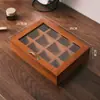 Caja de almacenamiento de madera vintage para artículos varios, a prueba de polvo para el hogar, caja de joyería, flor de begonia, escritorio de sala de estar, habitación, caja de almacenamiento de sentido avanzado