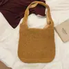 Bolso de Hombro Individual Tejido de Paja Casual Diario Nuevo de Gran Capacidad Bolso de Mano para Viajes Cotidianos Accesorios de Moda con Sentido de Diseño de Nicho