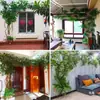 Folhas, galhos, videiras, flores artificiais, trepadeiras, canos, pilares, plantas trepadeiras, plantas verdes, plantas de parede, cobrindo imperfeições, decorações