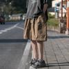 Shorts marrom masculinos verão estilo cityboy japonês calça de cinco pontos esportivo casual shorts de rua celebridade da internet