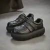 Jie zhou 2026 Otoño Nueva Llegada Piel de Vaca de Primera Capa Tejido Retro Punta Redonda Suela Gruesa Zapatos de una Sola Pieza Casual Cómodos Versátiles Zapatos para Mujer