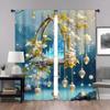 2 Peças novos sinos de vento de cristal moda melhoria da casa cortina visual fresco impressão digital 3D decoração Folio Haste janela