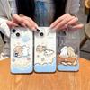 Capa Bonita Line Puppy Apple 16Promax para Celular Iphone15 Casal 14Plus Novo Estilo 13 Transparente Macia