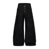 Set Decorativo de Puntada Irregular para Hombre, Nuevo Estilo Primavera, Pantalones Anchos de Botones Sueltos, Chaqueta de Mezclilla Casual para Mujer, Moderno