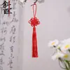 Pequeño Colgante de Borla de Nudo Chino Mini Abanico Clásico de 6 Paneles Estilo Antiguo Marcapáginas Colgante DIY Regalo de Ultramar Venta al por Mayor