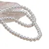 Contas Soltas de Vidro Imitando Pérola de Cristal Branco Australiano 4mm-10mm com Furo Redondo para Acessórios de Pulseira e Colar DIY