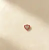 Colgante Pequeño de Corazón de Pedrería de Colores Estilo Dulce para Pulsera o Collar DIY Soporte de Colgante de Aleación Accesorios de Joyería