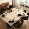Jogo Americano de Mesa de Jantar Estilo Medieval, Toque de Luxo Leve e Alto Padrão, Toalha de Mesa para Mesa de Centro, Não Lavável, Impermeável, À Prova de Óleo, Resistente ao Calor