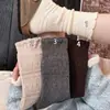 Calcetines de encaje de doble puntada finos para primavera y verano, calcetines versátiles de media pantorrilla transpirables, calcetines holgados retro, lindos