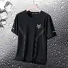 Camiseta informal de verano para hombre, estampada, de secado rápido, manga corta, transpirable, fina, fresca, holgada, deportiva, cuello redondo