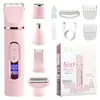 Depiladora Eléctrica Digital 5 en 1 para Hombres y Mujeres, Dispositivo para Depilación del Vello Pubico y Axilas, Maquinilla de Afeitar, Recortadora Íntima para el Vello Corporal