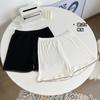 Nuevos pantalones de seguridad finos de algodón blanco y negro con encaje de tres puntos para mujer, primavera y verano 2022, adecuados para 45.00 kg-90.00 kg