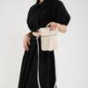 2024 Verão Novo Estilo Estilo Ocidental Casual Tecido Ombro Crossbody Vertical Bolsa para Celular Simples Deslocamento Pequena Bolsa Quadrada Bolsa Feminina