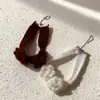 Gola Choker de Flor de Lã Branca de Pelúcia para Outono e Inverno, Colar com Tira para o Pescoço com Atmosfera Pura de Luxo para Mulheres