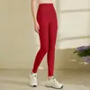 Calça Legging de Yoga Cintura Alta para Mulheres, Levanta Bumbum Cor de Pêssego, Calça Esportiva Justa, Leggings para Corrida, Treino e Fitness