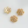 Colgantes de Flor Hueca Chapados en Oro Cobre Accesorios para Joyería DIY Accesorios para Pulseras de Cuentas Collares Materiales Venta al por Mayor