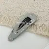 Grampo de Cabelo Geométrico com Tecido Floral Simples Estilo Coreano Grampo para Franja Moda Fresca Grampo BB Lateral Clipe Cartão para Cabelos Rebeldes Retrô