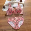 Nuevo Conjunto Sujetador Europeo y Americano Comercio Transfronterizo Moda Paquete Gratuito Talla Grande Delgado Ropa Interior Femenina Sujetador con Aros Ajustable