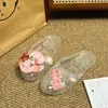 Nuevos Zapatos Transparentes de Cristal Coreanos, Populares Accesorios Versátiles de Zapato Jelly con Flores, Dijes y Hebillas de Zapato DIY para Mujer