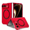 Adecuado para iPhone Duo, esta funda de teléfono magnética de color sólido, tacto suave y acabado mate proporciona cobertura total y protección contra caídas para la pantalla plegable de Apple.