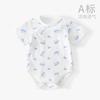Macacão de bebê de algodão de verão com mangas curtas, macacão triângulo, roupas para recém-nascidos, fino