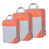 Set de bolsas de almacenamiento de compresión para viaje, exclusivo para ventas transfronterizas, presenta un diseño de malla blanca para visibilidad y se puede combinar y personalizar libremente