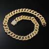 Colar Cubanito de Liga Europeu e Americano 16mm Listrado Hip-Hop Masculino Acessórios de Colar de Liga Hiphop Rap