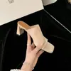Sandalias de tacón alto para mujer, de cuero suave, cuadradas y abiertas, simples y elegantes, para el verano de 2026