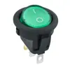 Interruptor basculante redondo Kcd1 con luz, 3 pines, 2 velocidades, estándar certificado ETL/UL, parte superior redonda, parte inferior redonda, interruptor redondo americano