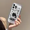 Funda de Cartón con Temática de Gato Acrílica Dos en Uno para iPhone 17 Adecuada para iPhone 16 Pro Max, Cubierta Protectora Anti-Caídas