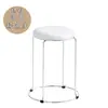 Taburete de Madera Maciza, Elegante Taburete para Cambiarse los Zapatos, Taburete Redondo Engrosado, Taburete con Almacenamiento, Taburete Sólido, Taburete de Hierro, Taburete Redondo de Hierro, Taburete Engrosado Reforzado