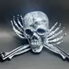 Accesorios de Casa Embrujada Transfronterizos Halloween Par de Calaveras Blancas Mano a Mano Decoración de Truco para Casa Embrujada Adornos para Habitación Secreta