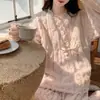 Pijama de Terciopelo Coral para Mujer Dos Piezas Invierno Engrosado Forro Polar Estilo Princesa Linda Nuevo 2024 Ropa de Casa de Franela