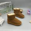 Botas de Neve para Meninas 2024 Inverno Novas Botas Infantis Forradas com Lã Sapatos de Algodão para Bebê Menino Impermeáveis Antiderrapantes Botas Curtas Pequenas Médias