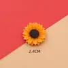 Accesorios de girasol de resina tienda de manualidades DIY material para accesorios para el cabello caja de almacenamiento para el teléfono móvil decoración de salida de aire del teléfono móvil venta al por mayor